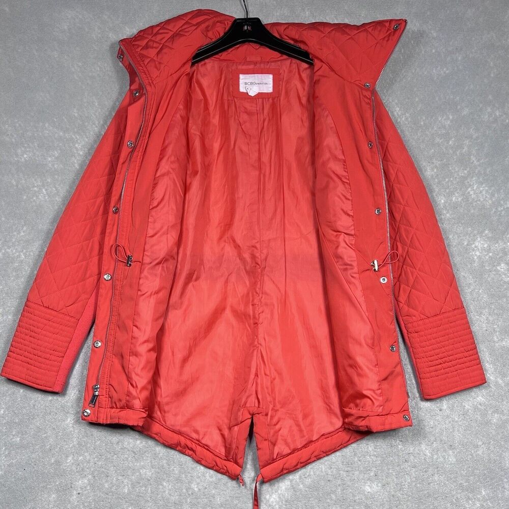 Bcbgeneration Quilted Jacket Women’s Medium Orang… - image 6